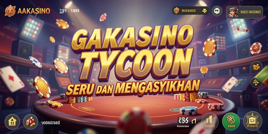 Screenshot gameplay AAKASINO menunjukkan keseruan dan strategi dalam membangun kasino.