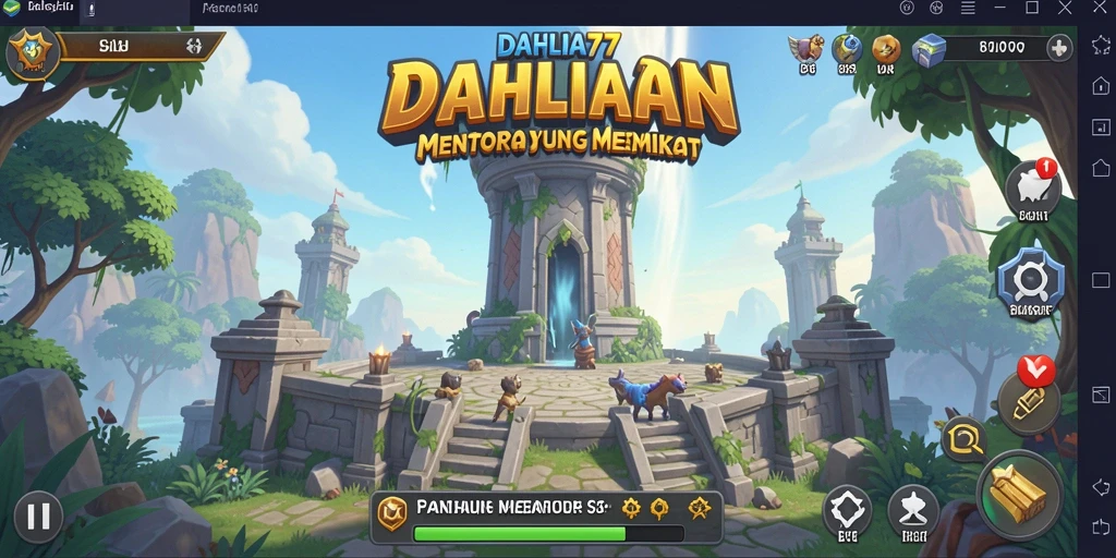 Tangkapan layar gameplay DAHLIA77 menampilkan strategi Tower Defense yang mendebarkan.