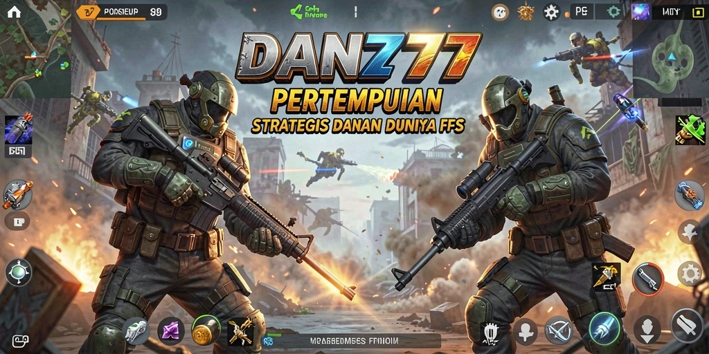 Tampilan aksi mendebarkan dalam permainan FPS yang imersif.