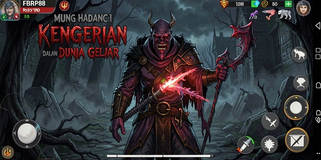 Screenshot gameplay FBRP88 yang menampilkan suasana Horror yang mencekam.