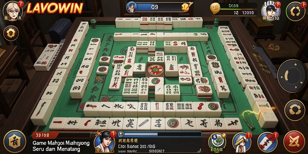 Screenshot utama LAVOWIN menampilkan berbagai level menarik dalam permainan Mahjong.