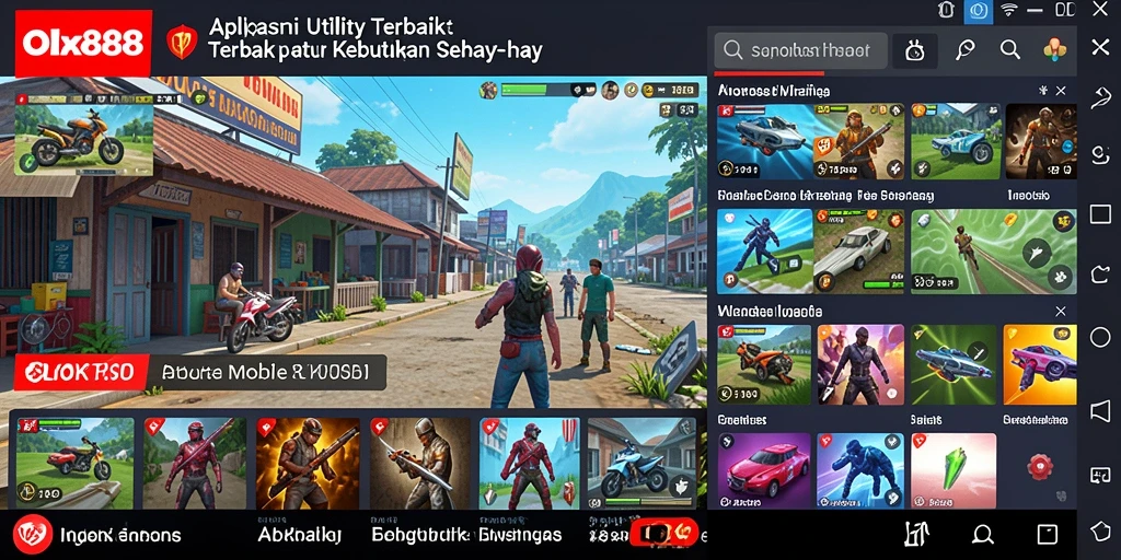 Screenshot utama OLX888 menunjukkan antarmuka yang intuitif dan beragam fitur yang tersedia.