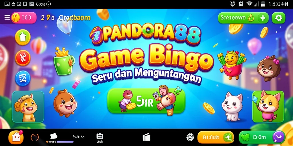 Tampilan utama permainan Bingo PANDORA88 dengan grafis menarik.