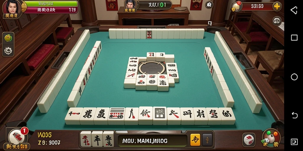 Screenshot V07 menunjukkan gameplay Mahjong yang seru dan menantang.