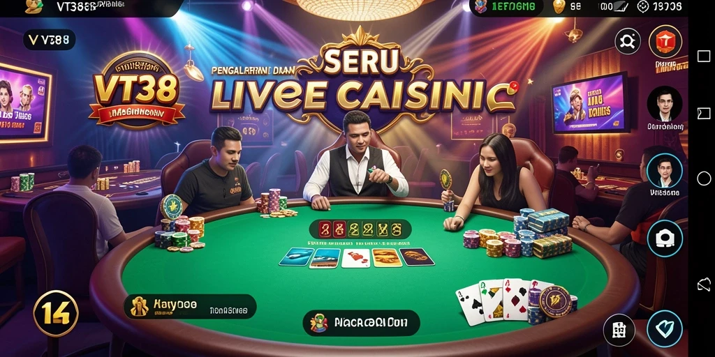 Tampilan gameplay Live Casino VT38 yang mendebarkan.