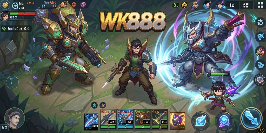 Tampilan gameplay menarik dari WK888 yang menunjukkan strategi dan interaksi pemain.